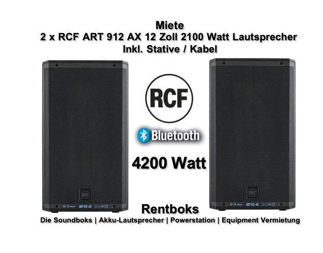 Musikanlage RCF 4200 Watt Mieten Soundboks 3 & 4 | JBL | Teufel Rockster Bluetooth Akku Lautsprecher PA Anlagen | Powerstation | Musikbox, Akku-Boxen | Stereoanlage Party Technik Verleih Pioneer XDJ in Berlin