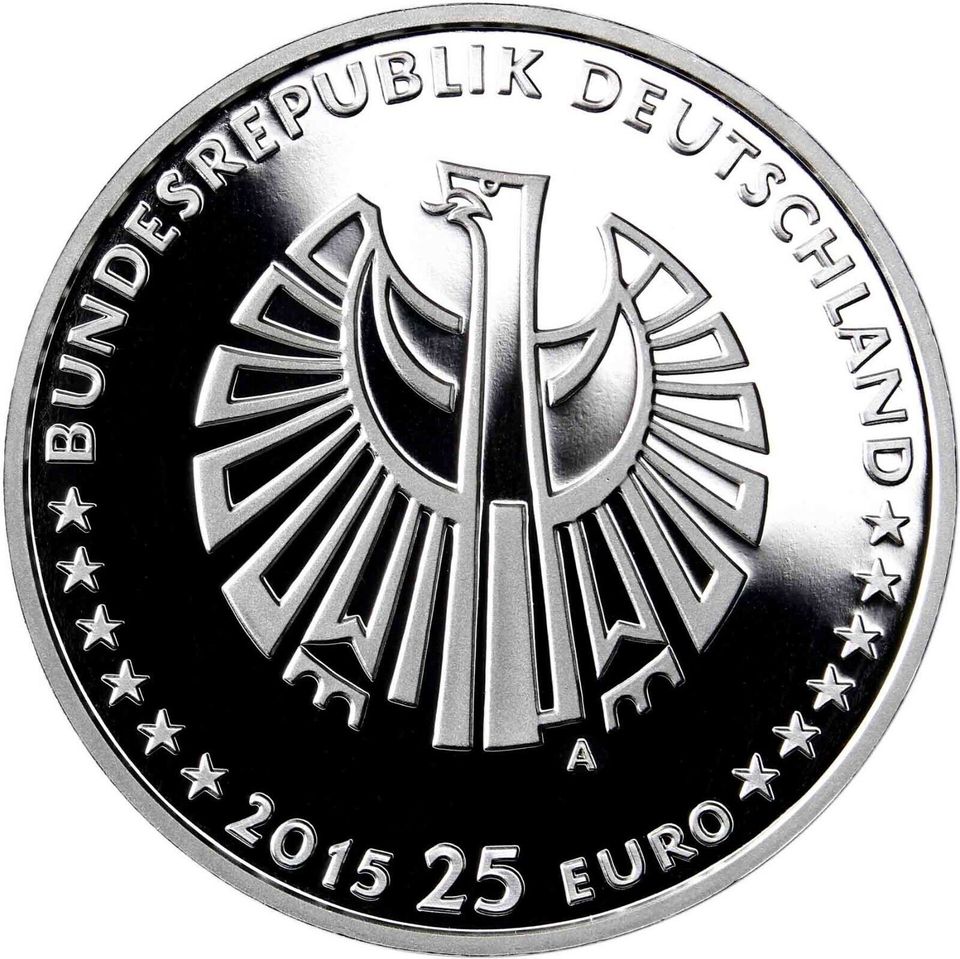 25 EURO "25 Jahre deutsche Einheit" 2015, 999er Silber in Waldfeucht