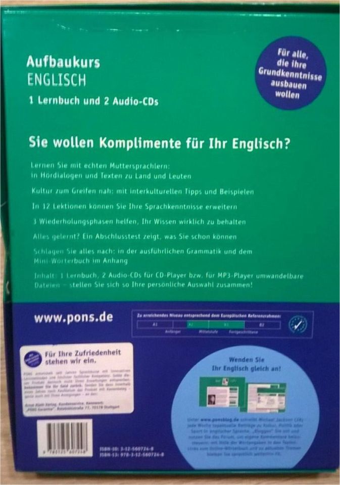 PONS - Englisch Aufbaukurs in der OVP / Originalverpackung in Stuttgart