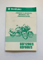 Owners Manual Suzuki GSF1200/S GSF600/S Fahrerhandbuch englisch Thüringen - Gera Vorschau