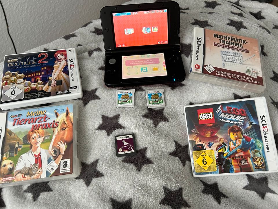 Nintendo 3DS XL mit 7 Spielen und zubehör in Bielefeld