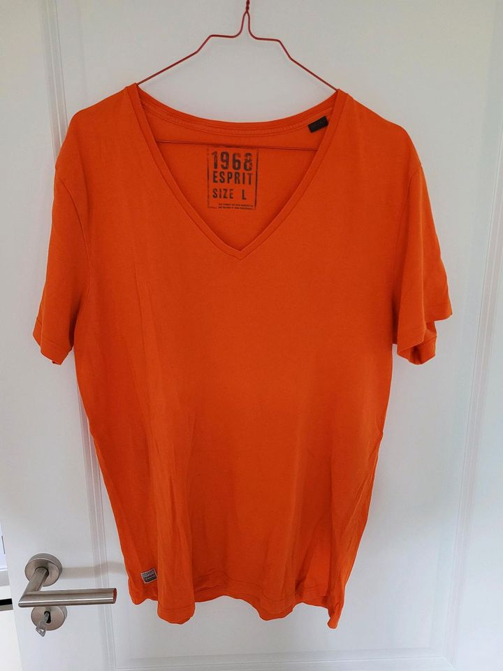 Esprit tshirt v-ausschnitt L Orange shirt herren in Velbert