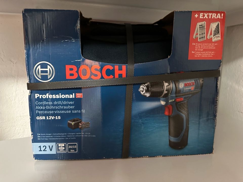 Bosch GSR 12v-15 SET Professionell NEU in Wülfrath