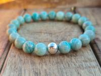 Amazonit Silberperle Naturstein Perlenarmband Schmuck Berlin - Charlottenburg Vorschau