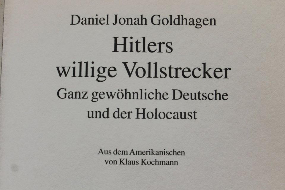 Hitlers willige Vollstrecker, Daniel Jonah Goldhagen in Münchberg