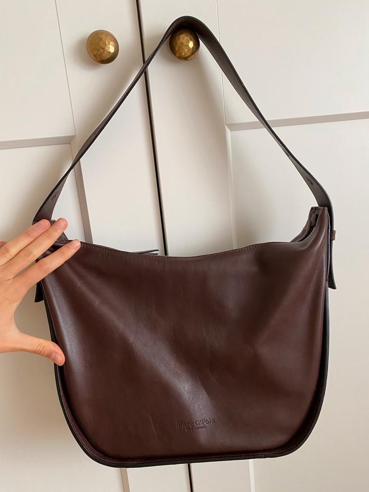 Marc O‘Polo Leder Hobo Bag in dunkelbraun Tasche Ledertasche in Leinfelden-Echterdingen