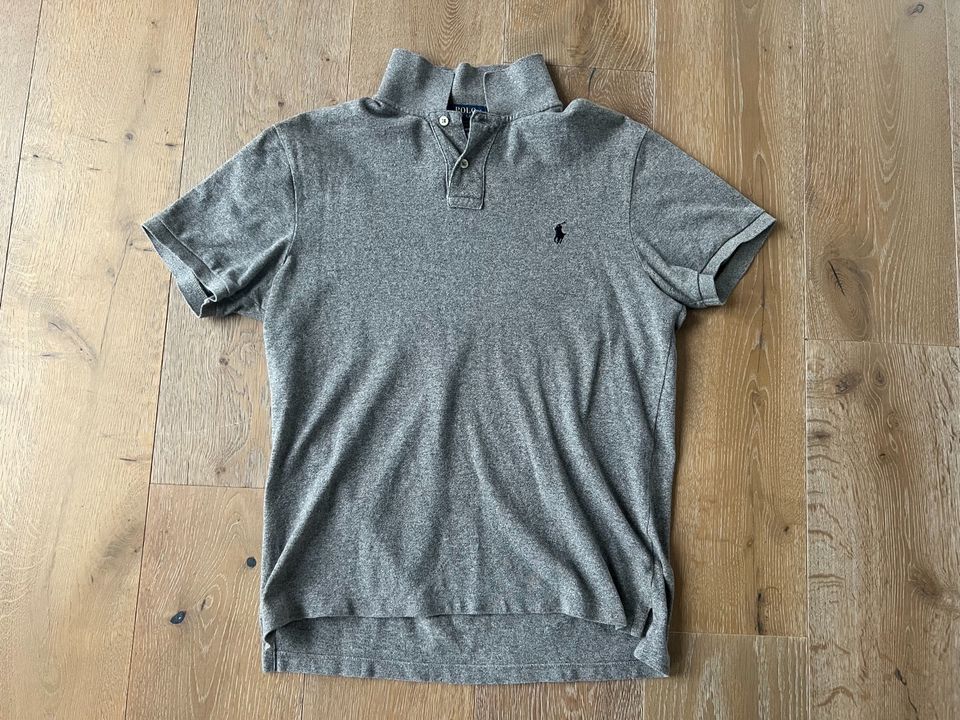 Polo Ralph Lauren Polo Shirt grau Gr.L Shirt neuwertig SlimFit in Düsseldorf