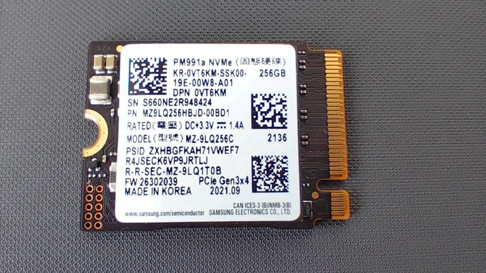 Samsung PM991a NVMe 256GB SSD / TOP! in Bernau