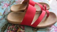 bequeme Sandalen v. Gabor rot Schuhe rutschfest Sommer Gr. 38 Brandenburg - Beelitz Vorschau