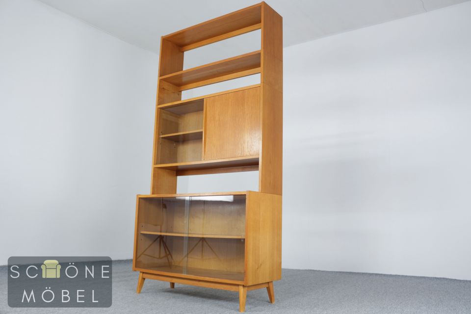 Retro Bücher Regal Vitrinenschrank Vintage Schrank Mid Century in Berlin