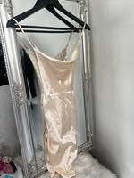 Slipdress Minikleid XS shein champagne Bayern - Schwabach Vorschau