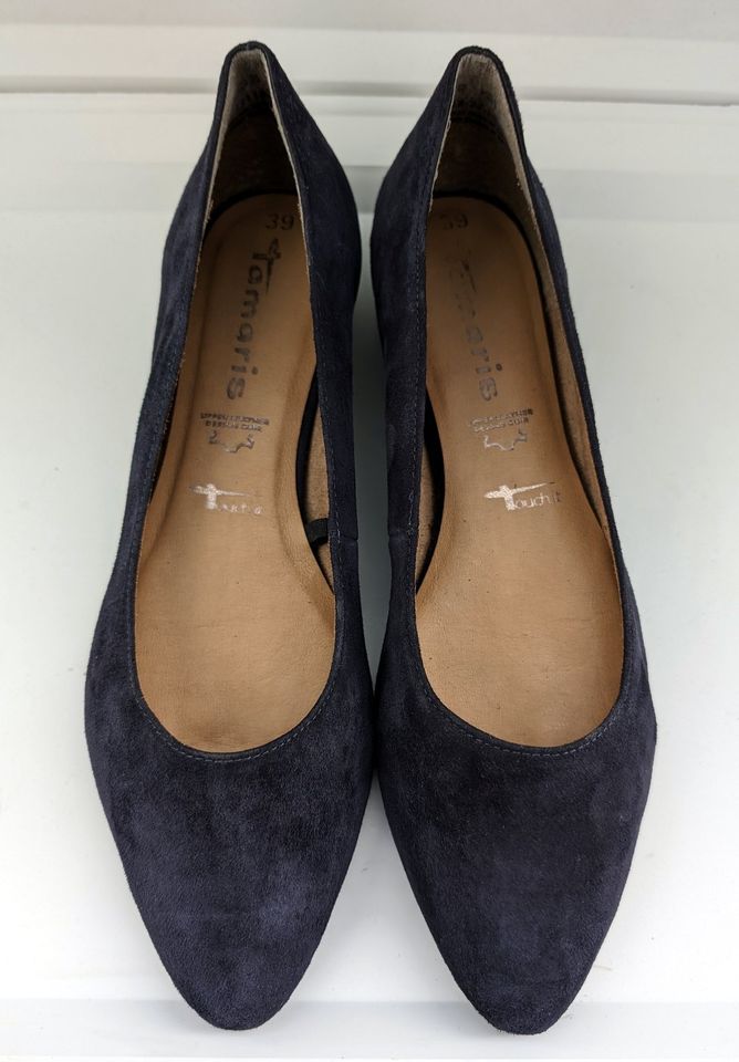 Traum TAMARIS Damen Ballerina NEU 39 blau Leder Pumps 6 in Frankfurt am Main