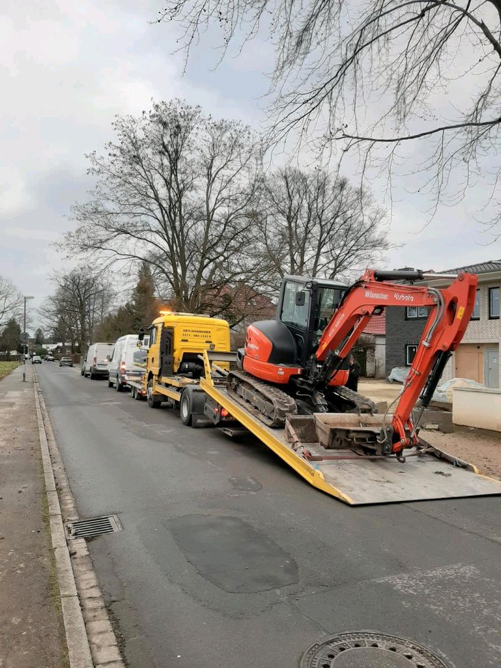 Minibagger Bagger Mobilbagger Vermietung Verleih Mieten Radlader in Wedemark