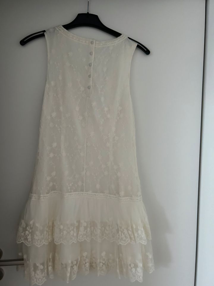 Kleid Promod Gr 34 XS weiß Spitze NEU in Rietberg