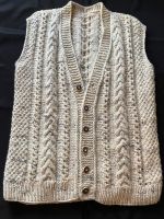 Trachtenweste Beige Handgstrickt Gr XXL/ 56 m. Hirschhorn Knöpfe Bayern - Zorneding Vorschau