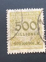 Briefmarke Deutsches Reich 500 Mill. M.1923 Michel 324 A gestempe Rheinland-Pfalz - Alzey Vorschau