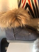 Winterboots Leder steinchen grau blau Gr. 41 w neu Designer Nordrhein-Westfalen - Nörvenich Vorschau