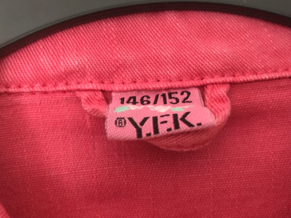 Jeansjacke pink 146/152 in Heroldishausen