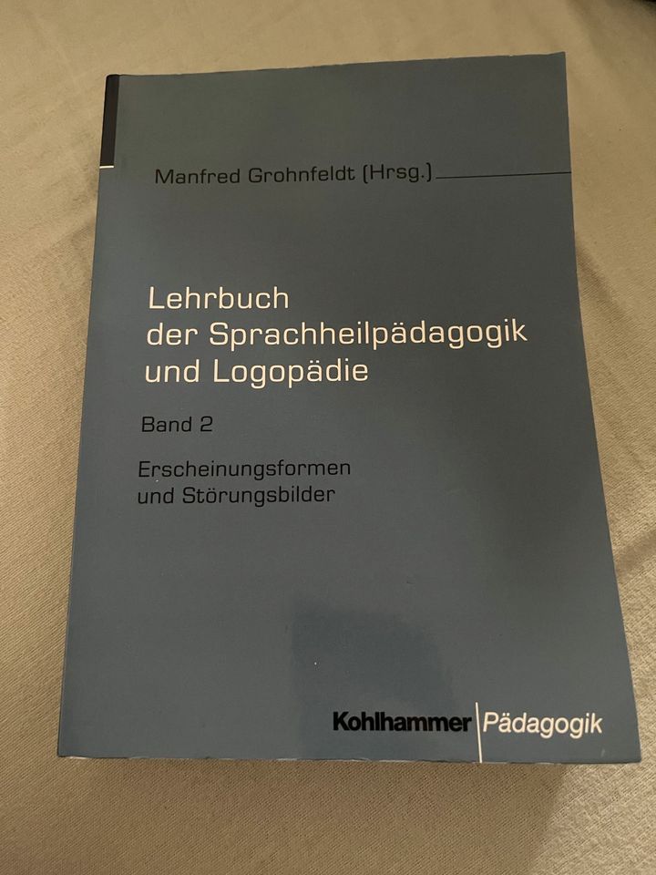 Lehrbuch der Sprachheilpädagogik und Logopädie Band 2 in Mülheim (Ruhr)