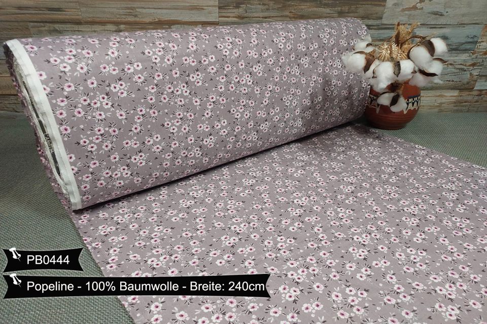 Baumwollstoff Doppelbreit 240cm VERSANDFREI Popeline Blume Motiven Weihnachten Stoffe Meterware ab 50cm Baumwolle Bastelstoffe Hochwertige Patchwork Basteln Dekostoffe Deko Stoff Öko-Tex in Leipzig