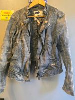 Khujo Jacke Bikerstil Used Look blau meliert Nordrhein-Westfalen - Hagen Vorschau