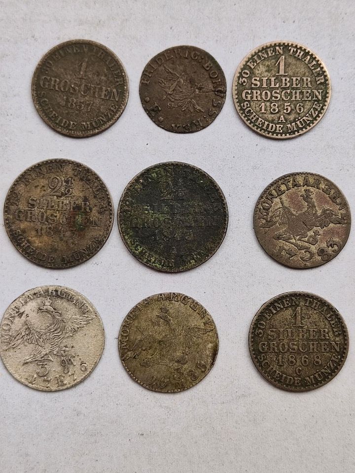 Silbermünze, silber, Konvolut, Coin, Münzen, in Großröhrsdorf