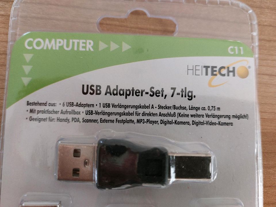 HeitechUSB-ADAPTER-SET, 7-TLG, NEU, OVP in Mintraching