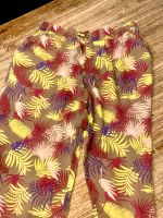 Manguun Sommerhose Palmen floral Gummibund bunt lila Hose weit Bayern - Heroldsberg Vorschau