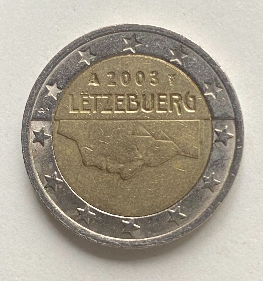 2€ Euro Münze Letzbuerg 2003 - Fehlprägung in Weimar