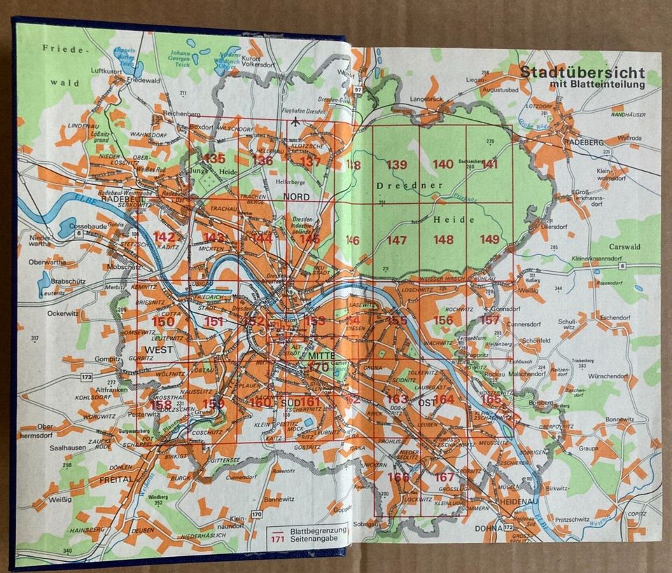TOURIST - Stadtführer Atlas - DRESDEN, 1979 in Dresden