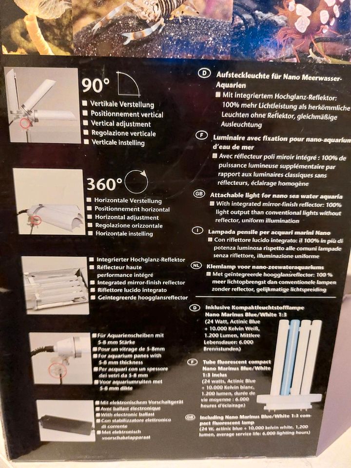 Meerwasser Beleuchtung Reeflight Aquarium Licht Nanocube Dennerle in Ostbevern