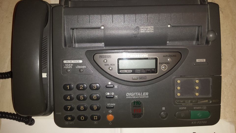 Telefon-FAX Panasonic KX-F2700G in Markt Berolzheim