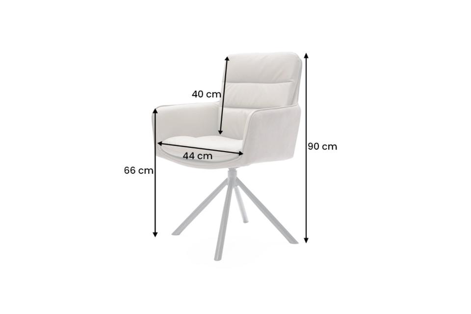 Sessel Leder Drehbar 360° Design Stuhl taube Tisch Esszimmerstuhl in Bad Schwartau