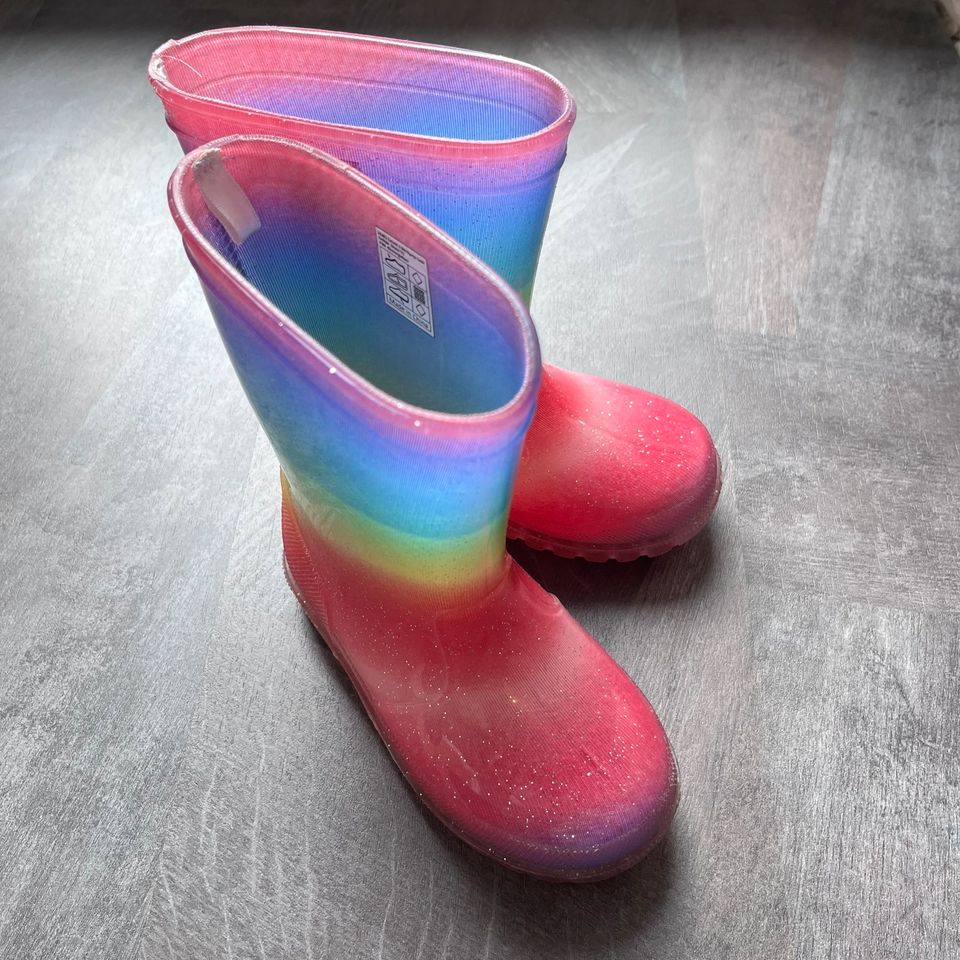 Gummistiefel Regenbogen mit Glitzer 25 Mädchen in Dornburg