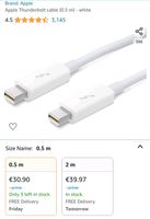 Neu: Apple original Thunderbolt auf Thunderbolt Kabel 0,5m Hessen - Darmstadt Vorschau