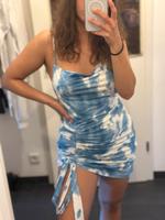 Blau weißes Sommerkleid mit Raffung Nürnberg (Mittelfr) - Oststadt Vorschau