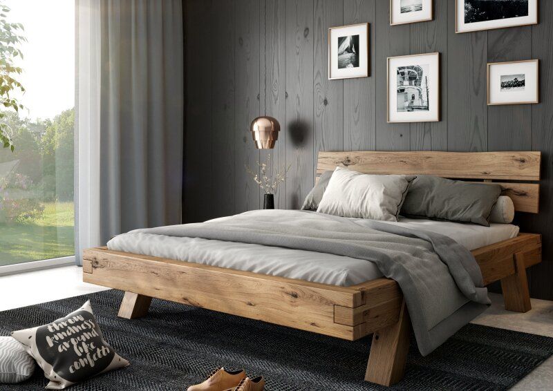 Futonbett Heinrich - Rustic Eiche - Vollmassiv - ab 999€ in Witten