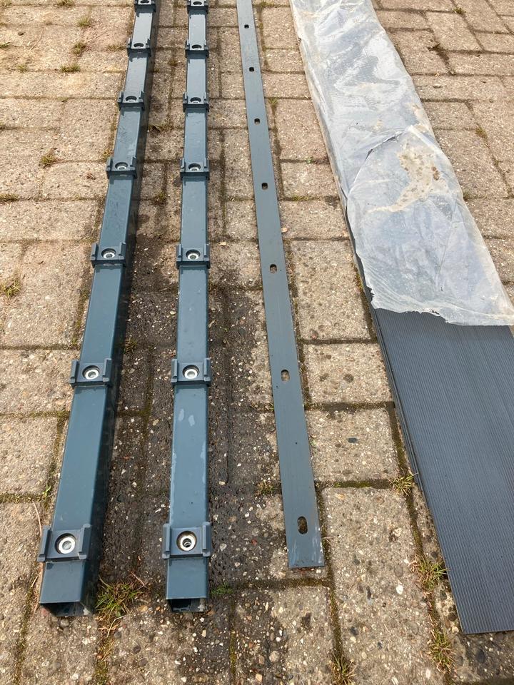 Pfosten Doppelstabmattenzaun Sichtschutz Neu grau anthrazit in Senden