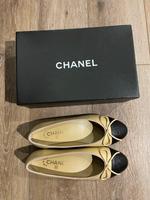 Ballerinas Stil Chanel Gr.39 beige-schwarz Niedersachsen - Quernheim Vorschau