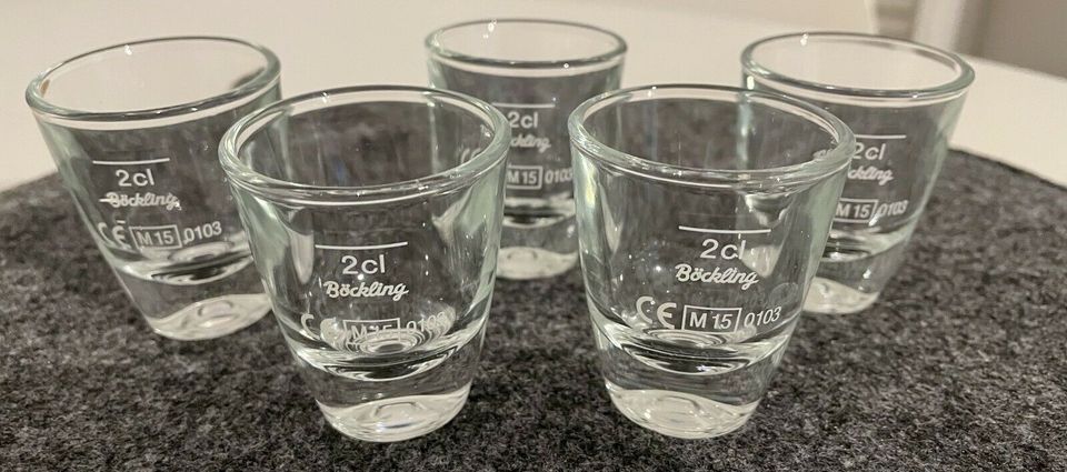 NEU! 5x Böckling Schnapsgläser Schnapsglas Shortdri Digestif 2cl in Reichweiler