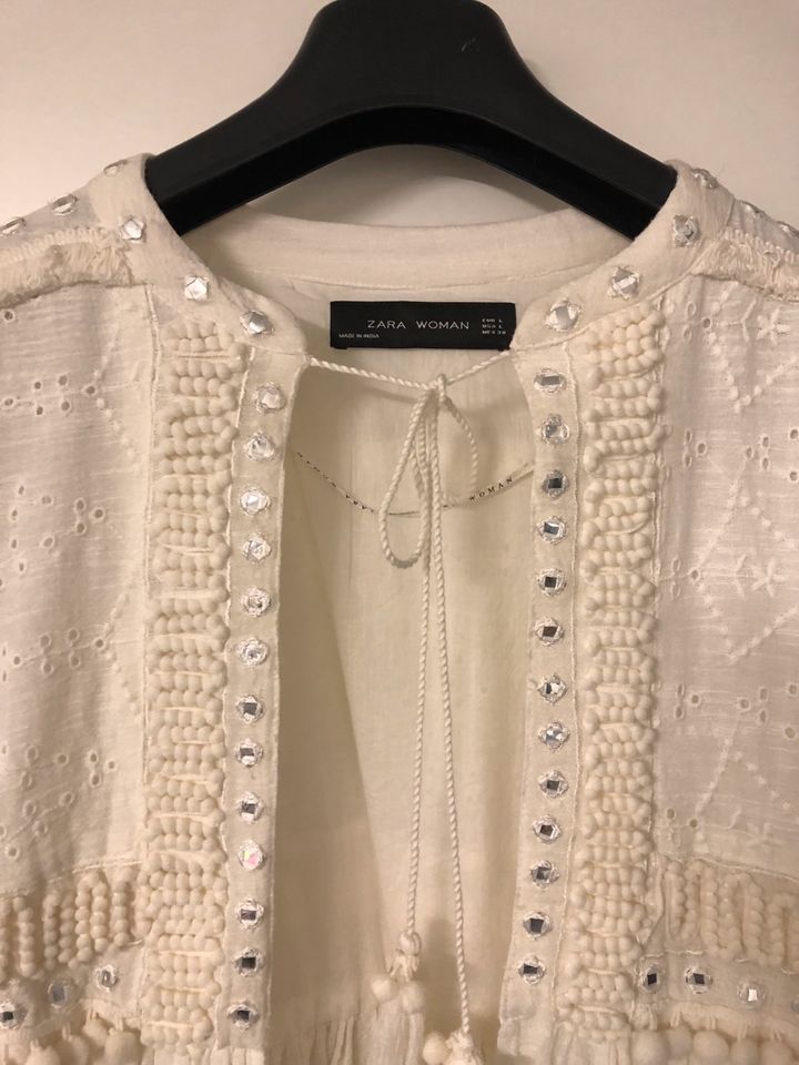 Hippie Jacke von Zara Gr. M/L wie neu creme weiß in Obertshausen