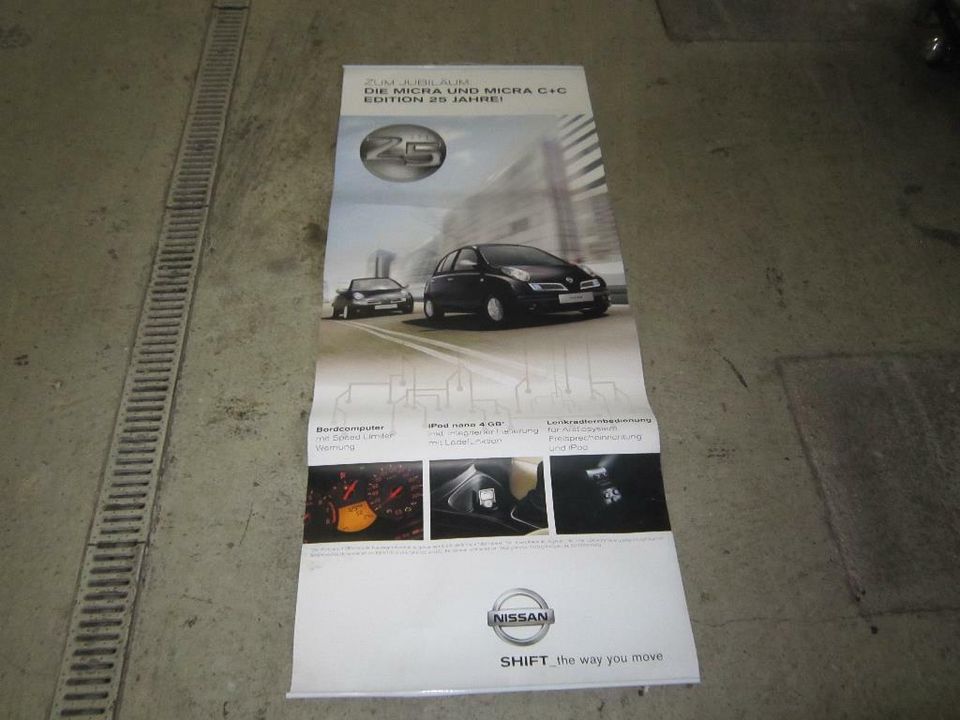 Nissan Micra C+C K 12 orig. Werbeplakat 195 cmx 80 cm  Edition 25 in Bad Klosterlausnitz