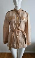 escada Jacke Gold beige Knöpfe Statement S 36 38 Gürtel Sommer Düsseldorf - Flingern Nord Vorschau
