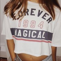 ♥️ Crop Top H&M weiß Forever 1994 Gr. 158 164 ♥️ Thüringen - Triptis Vorschau