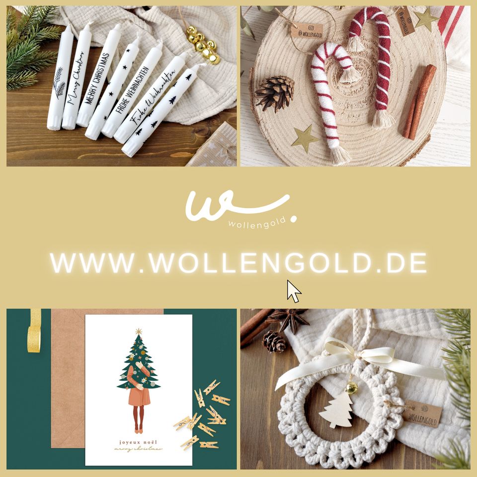 Feliz Navidad Kerze Weihnachten Advent Stabkerze Weihnachtskerze in Selm