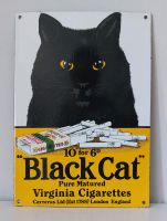 Emaille Schild Werbung Reklame Black Cat, Dodo Designs Düsseldorf - Benrath Vorschau