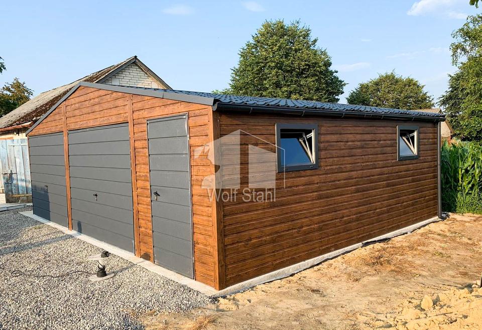Blechgarage 8x7m Doppelgarage Fertiggarage Hohe Qualität ID271 in Görlitz