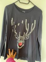 Shirt mit Elch Motiv, Größe 40, blau Baden-Württemberg - Hilzingen Vorschau