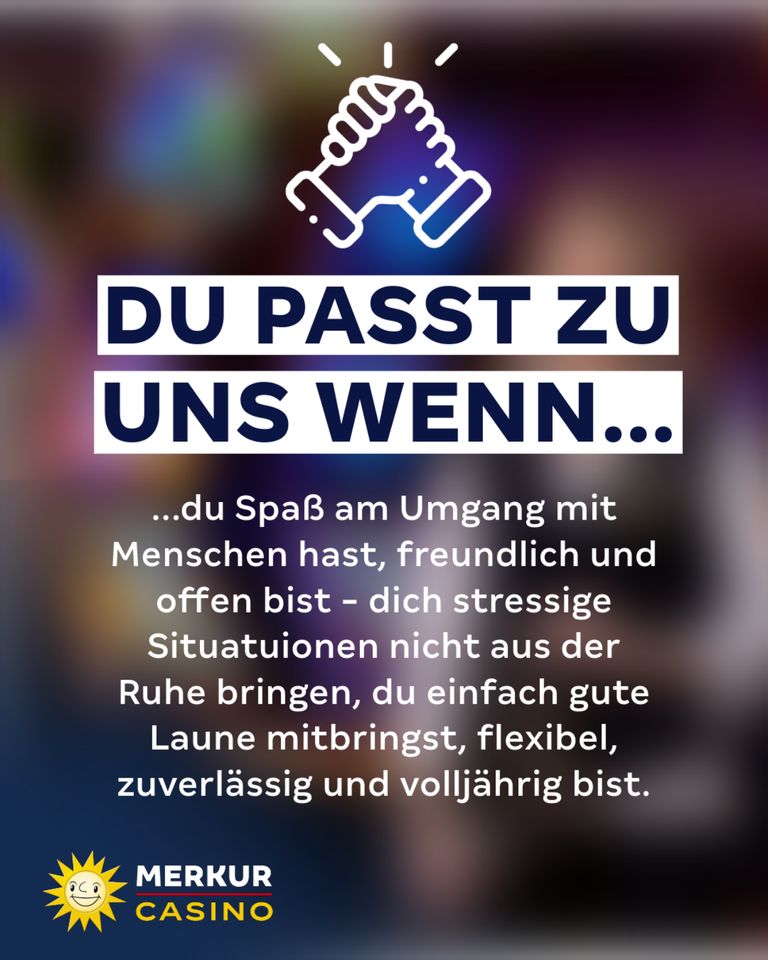 Servicekraft / Spielhallenaufsicht (m/w/d) bei MERKUR CASINO in Herne, Bahnhofstraße 112 in Herne