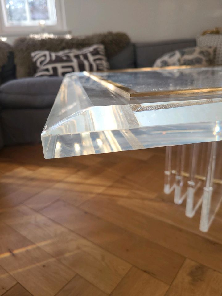 Plexiglas Acryl Couchtisch Vintage Hollywood Regency in Gräfelfing